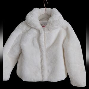 White baby coat & hat
